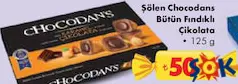 ŞÖLEN CHOCODANS BÜTÜN FINDIKLI ÇİKOLATA 125 G - BAYRAM ŞEKERİ/ÇİKOLATASI